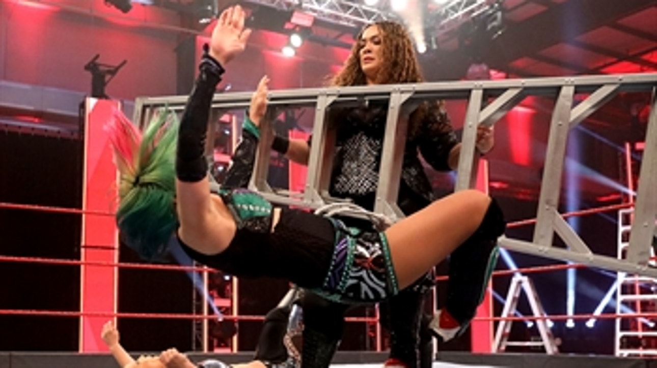 Nia Jax bulldozes over Asuka & Shayna Baszler with a ladder: Raw, April 27, 2020