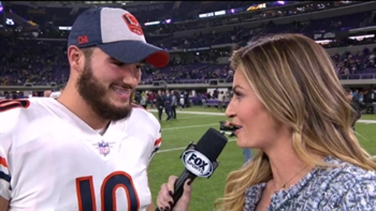 Mitch Trubisky is happy to be in the playoffs and ready to face the Eagles in the first round