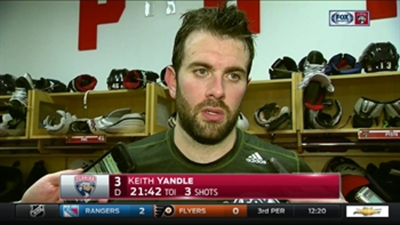 Keith Yandle says you can't make excuses after a loss