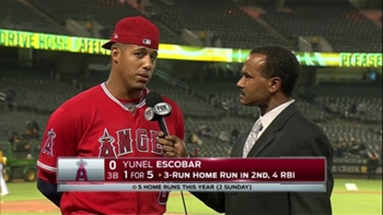 Yunel Escobar adds HR during Angels' victory vs. Athletics