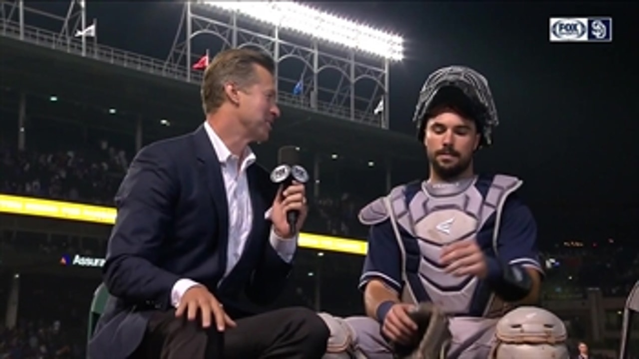 Austin Hedges talks about his big 3-hit game following the Padres win