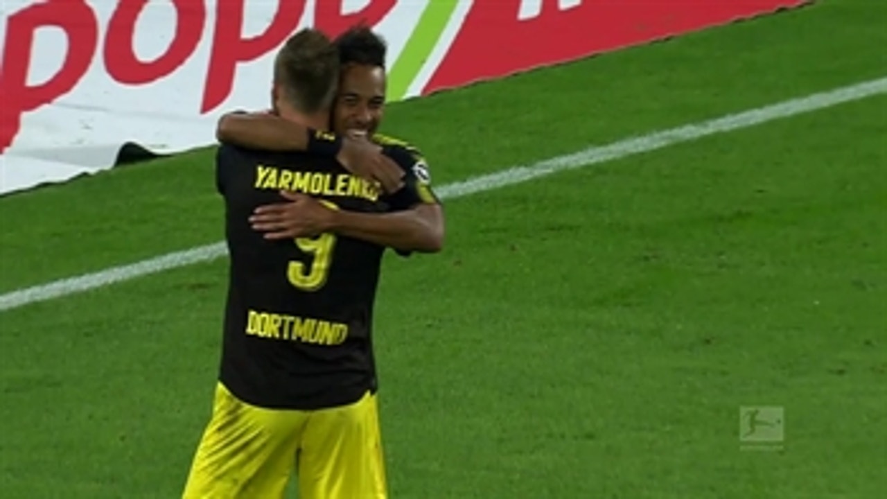 Pierre-Emerick Aubameyang taps one in for Dortmund ' 2017-18 Bundesliga Highlights
