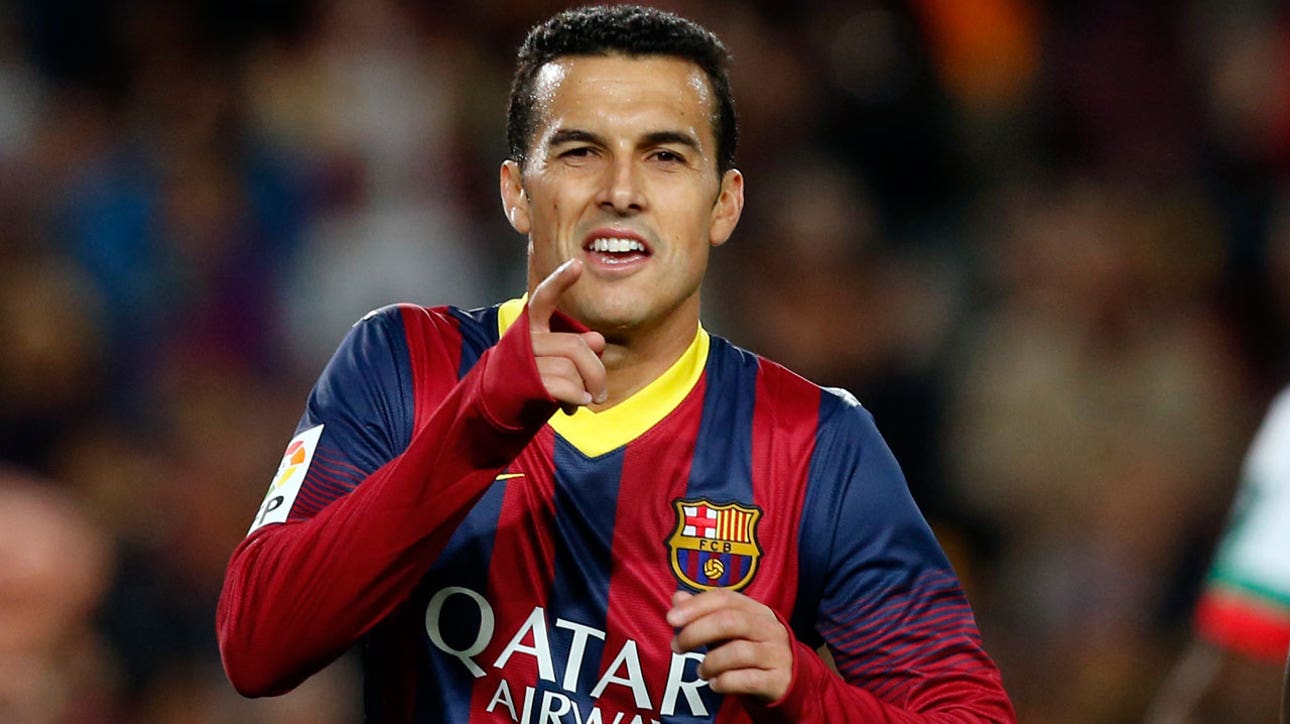 Pedro doubles Barcelona's advantage