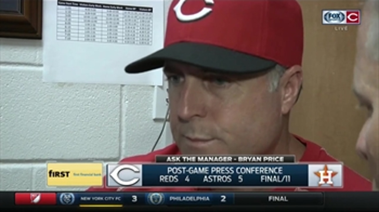 Bryan Price on Reed's performance 'I was impressed during warmups'