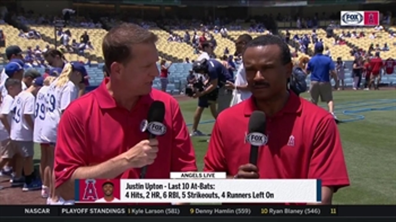 Justin Upton has been costly for the Angels in the outfield