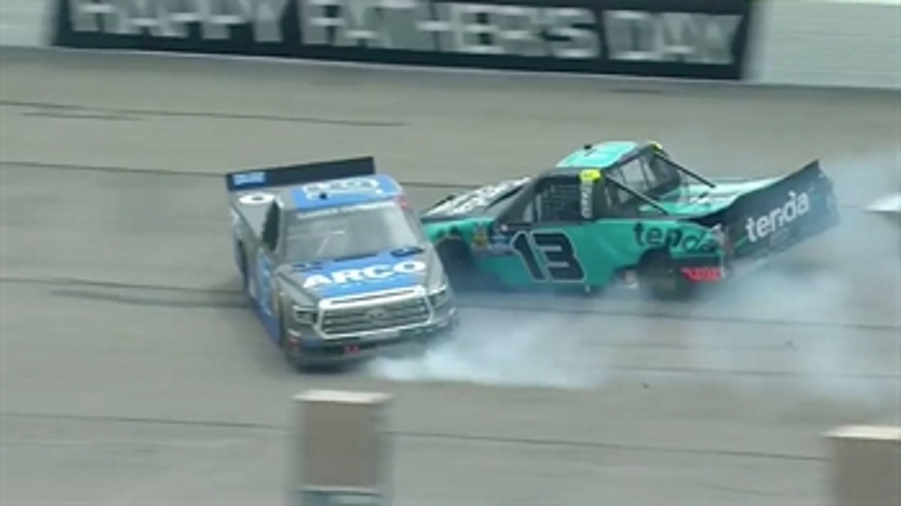 Cole Pearn and David Ragan react to Johnny Sauter's retaliation against Austin Hill