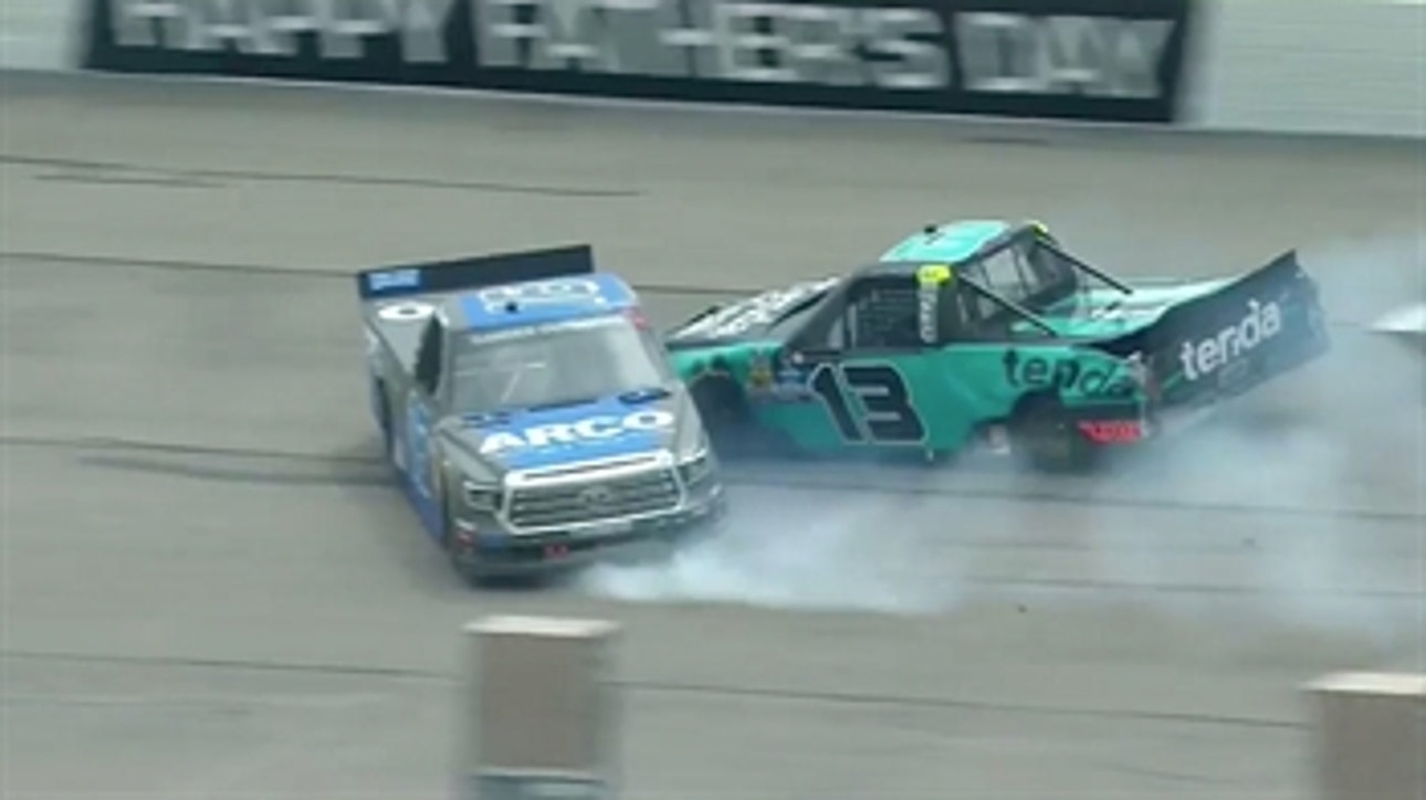 Cole Pearn and David Ragan react to Johnny Sauter's retaliation against Austin Hill