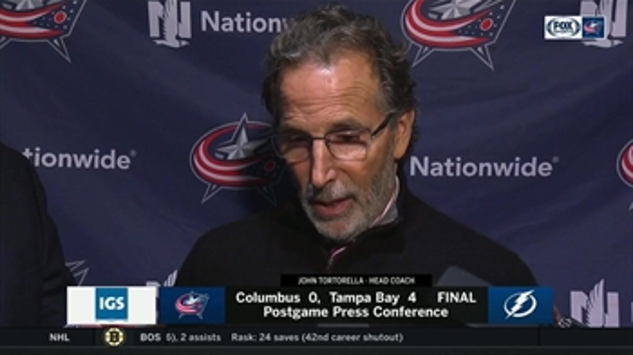 Torts thought Blue Jackets were the better team for over two thirds of the game vs. Lightning
