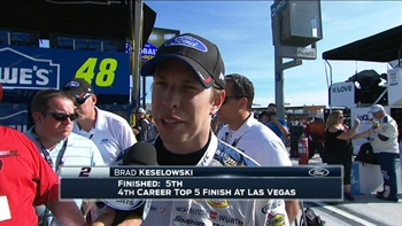 Brad Keselowski Falls to 5th Late | 2017 LAS VEGAS | FOX NASCAR