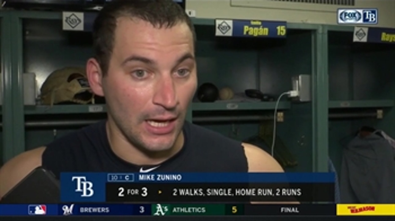 Mike Zunino recaps his 426 ft. home run at Fenway, working with RHP Nick Anderson