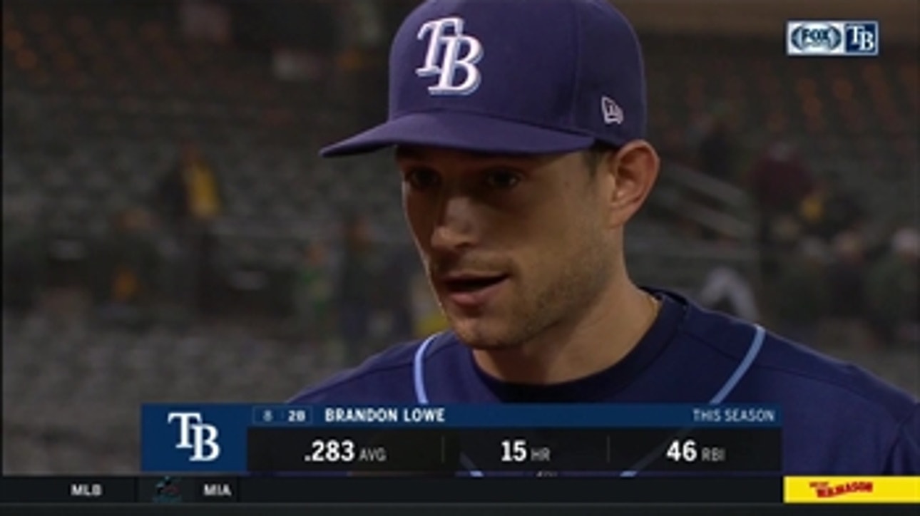 Brandon Lowe on jump starting his bat, Rays snapping 4-game slide