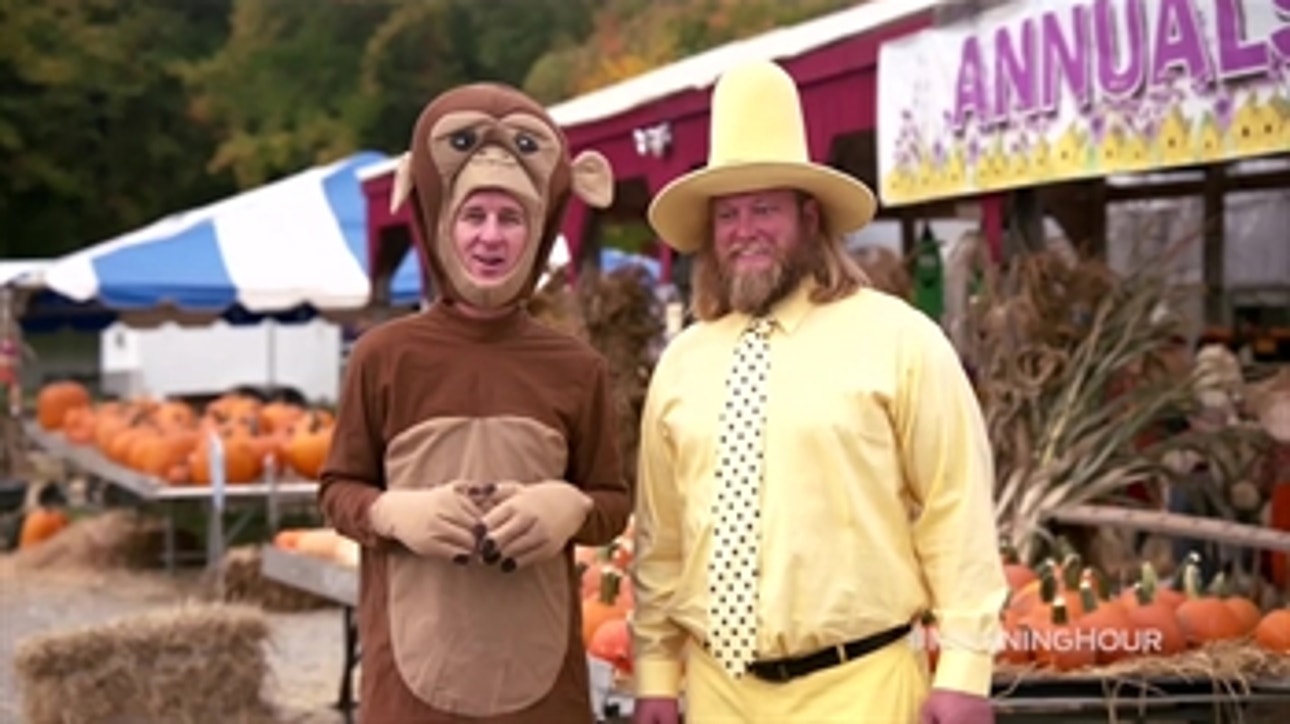 Cooper Manning and Nick Mangold do NOT role play Curious George