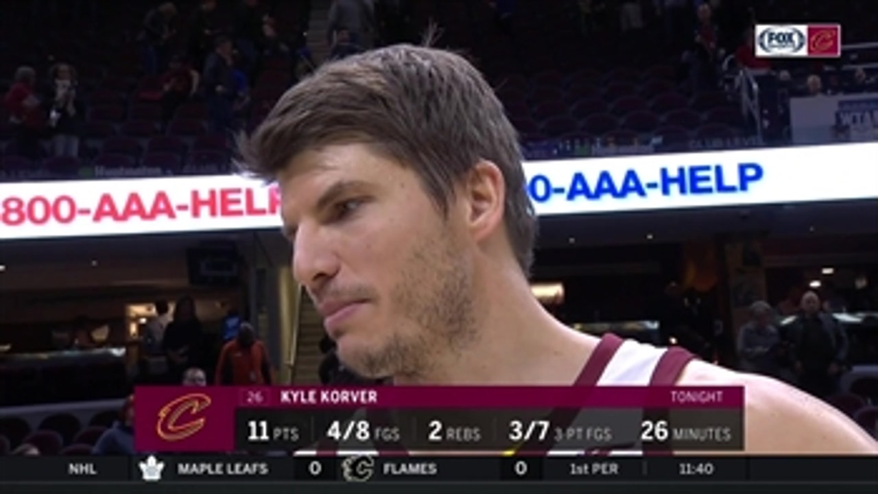 Kyle Korver credits the Cavs' energy after a back-to-back win