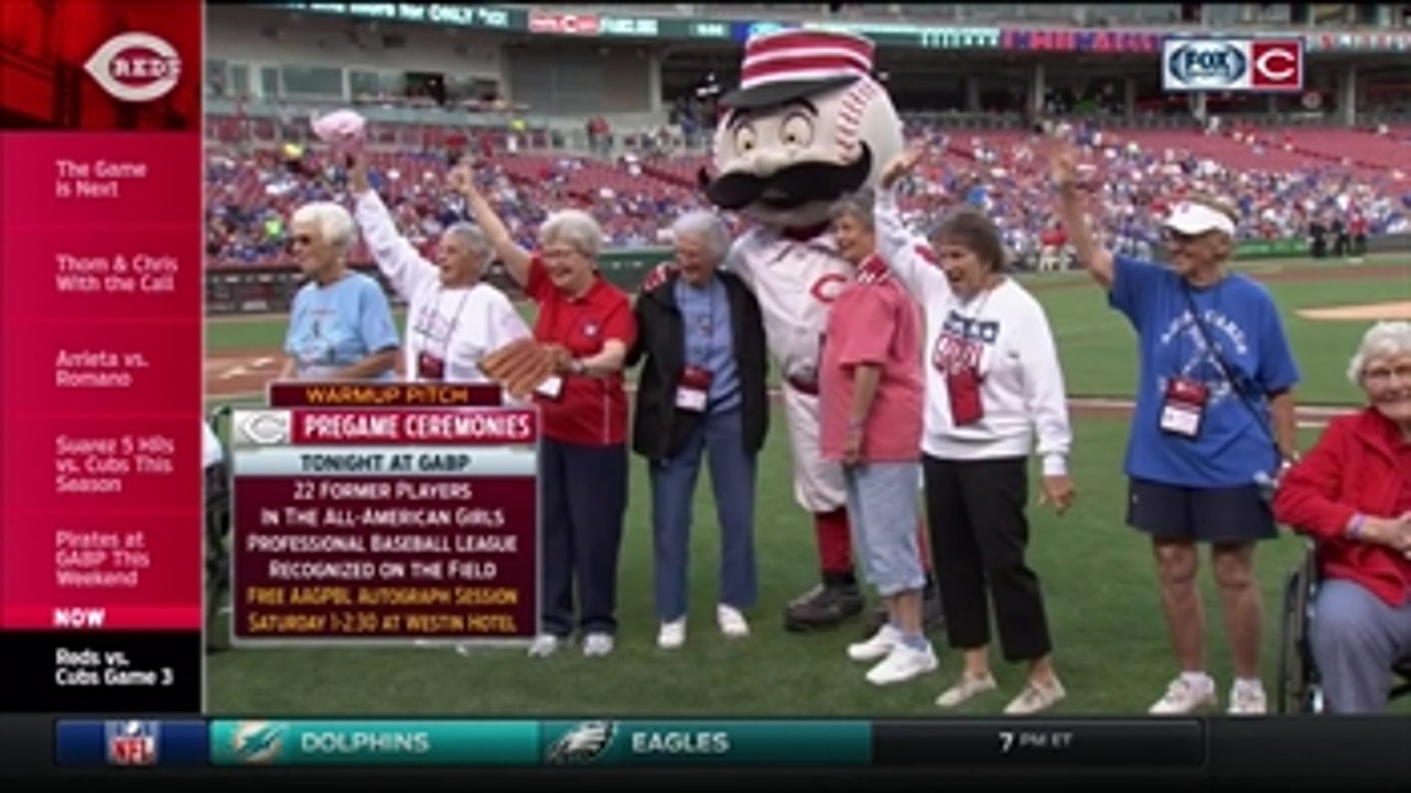Reds welcome members of All-American Girls Professional Baseball League