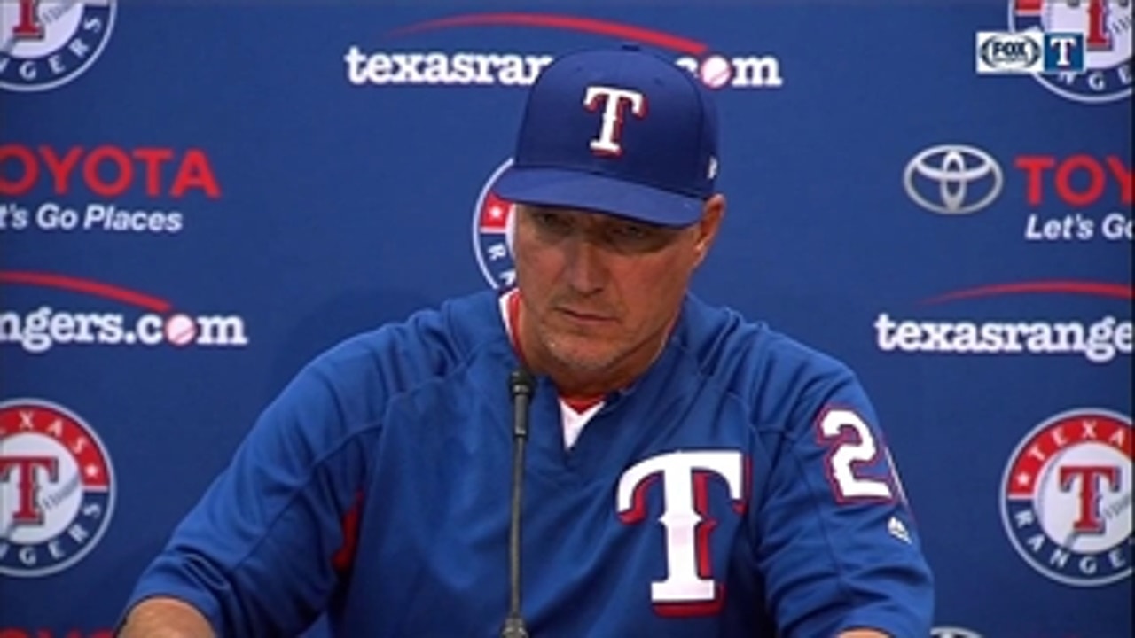 Jeff Banister talks 5-1 loss to Red Sox ' Red Sox at Rangers