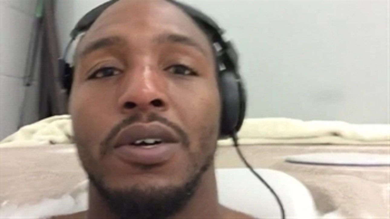 St. Louis Rams DE Robert Quinn checks in prior to playing the Browns - PROcast