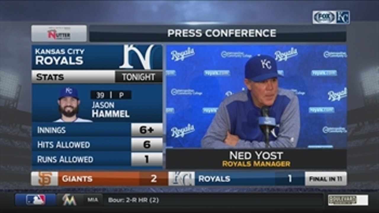 Yost: 'It's just a shame we couldn't push a run across'