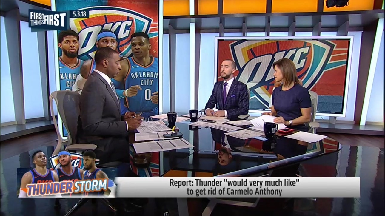 Nick Wight and Cris Carter on Carmelo's future with the Thunder ' NBA ' FIRST THINGS FIRST