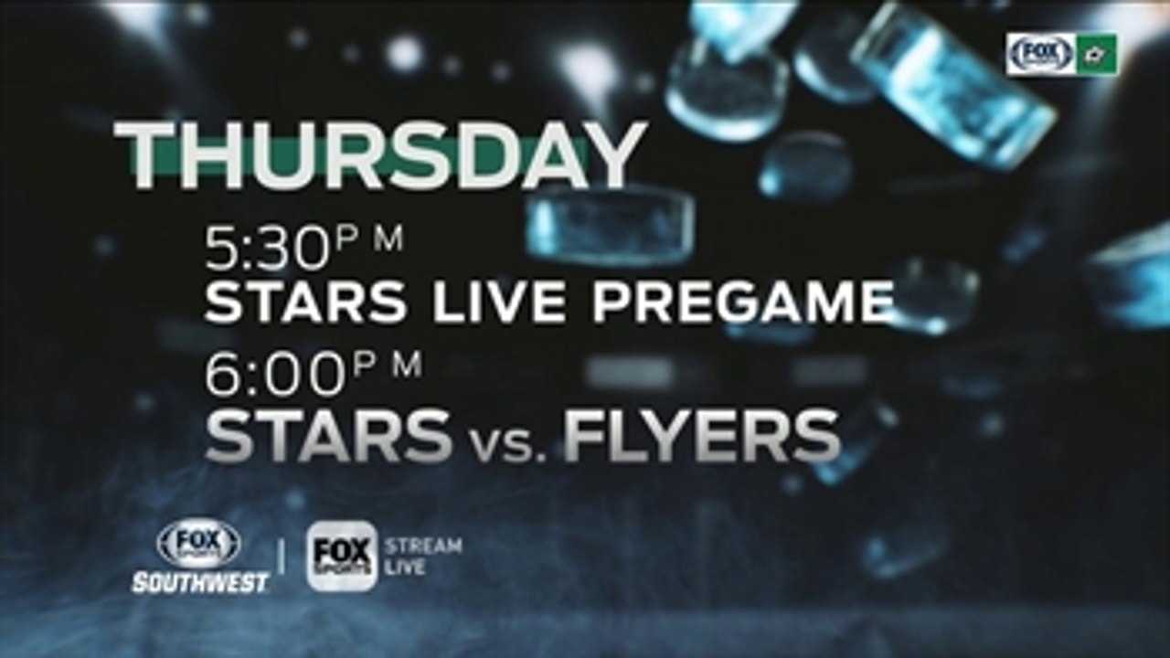 Stars head to Philadelphia to take on the Flyers ' Stars Live