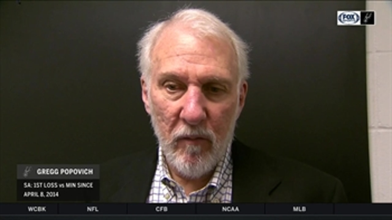 Gregg Popovich on 98-86 loss to Timberwolves