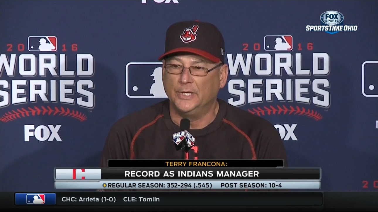 Terry Francona on Josh Tomlin starting Game 6: 'We're all thrilled he's pitching tonight'