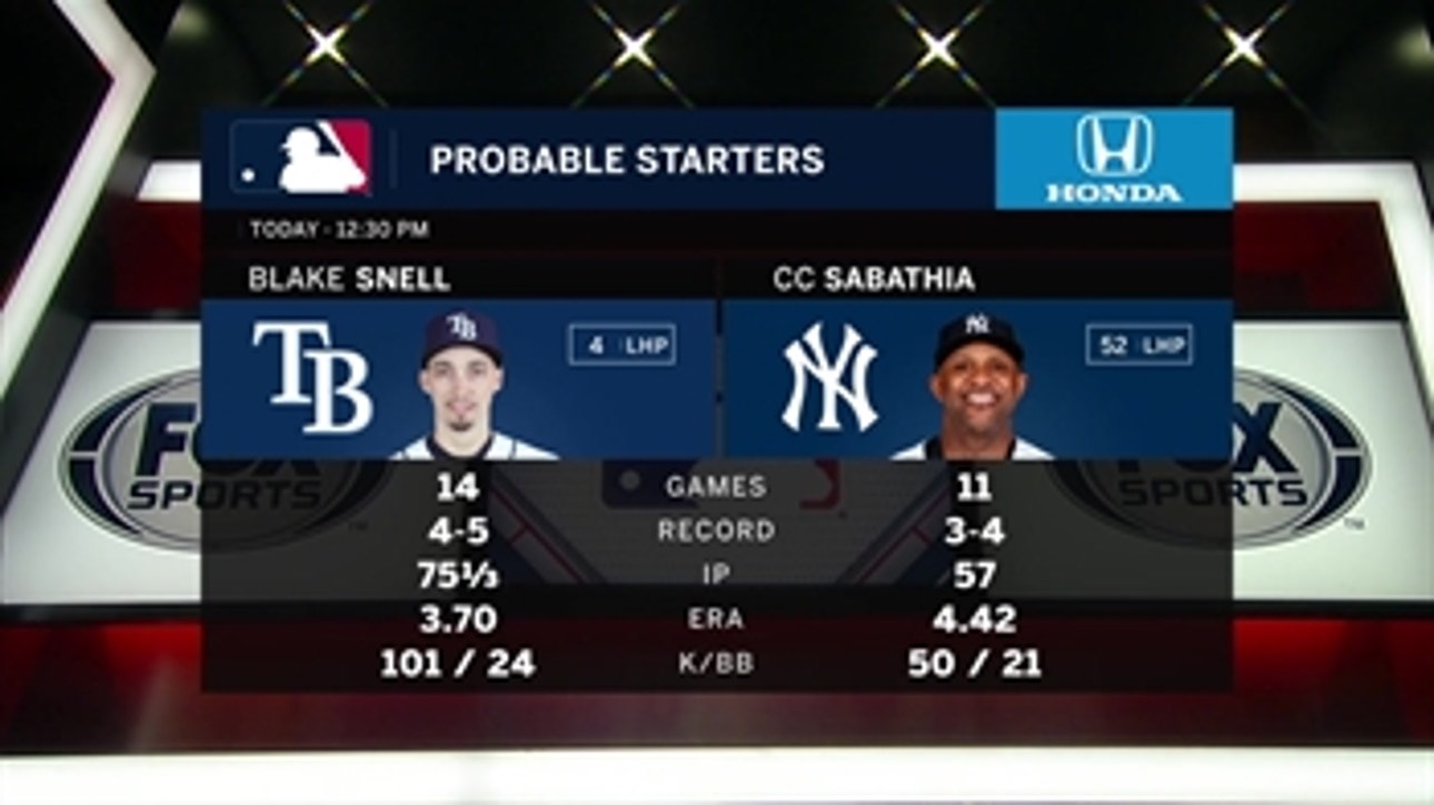 Blake Snell looks to help Rays avoid being swept by Yankees