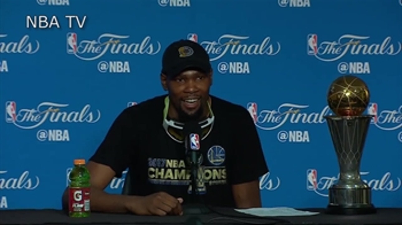 Kevin Durant talks about his thoughts as time ran out in Game 5 of the NBA Finals
