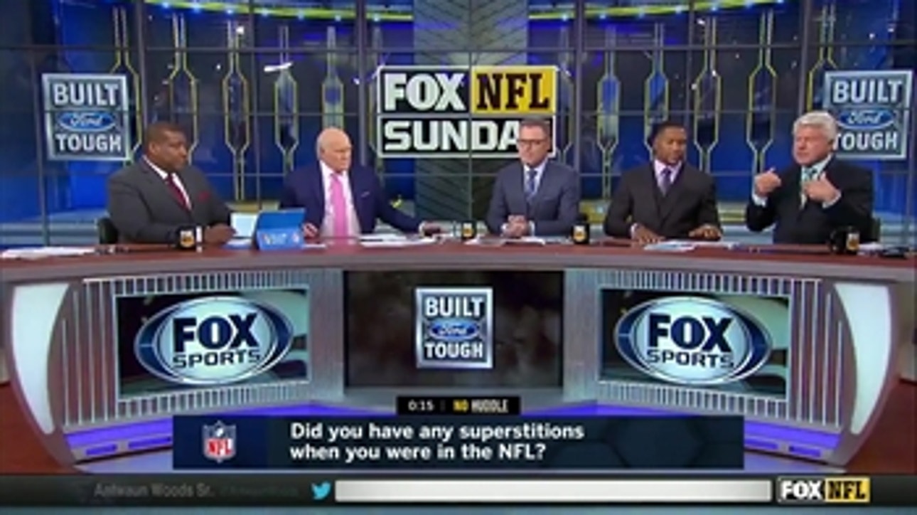Michael Strahan and the FOX NFL Sunday crew discuss their bizarre pregame superstitions
