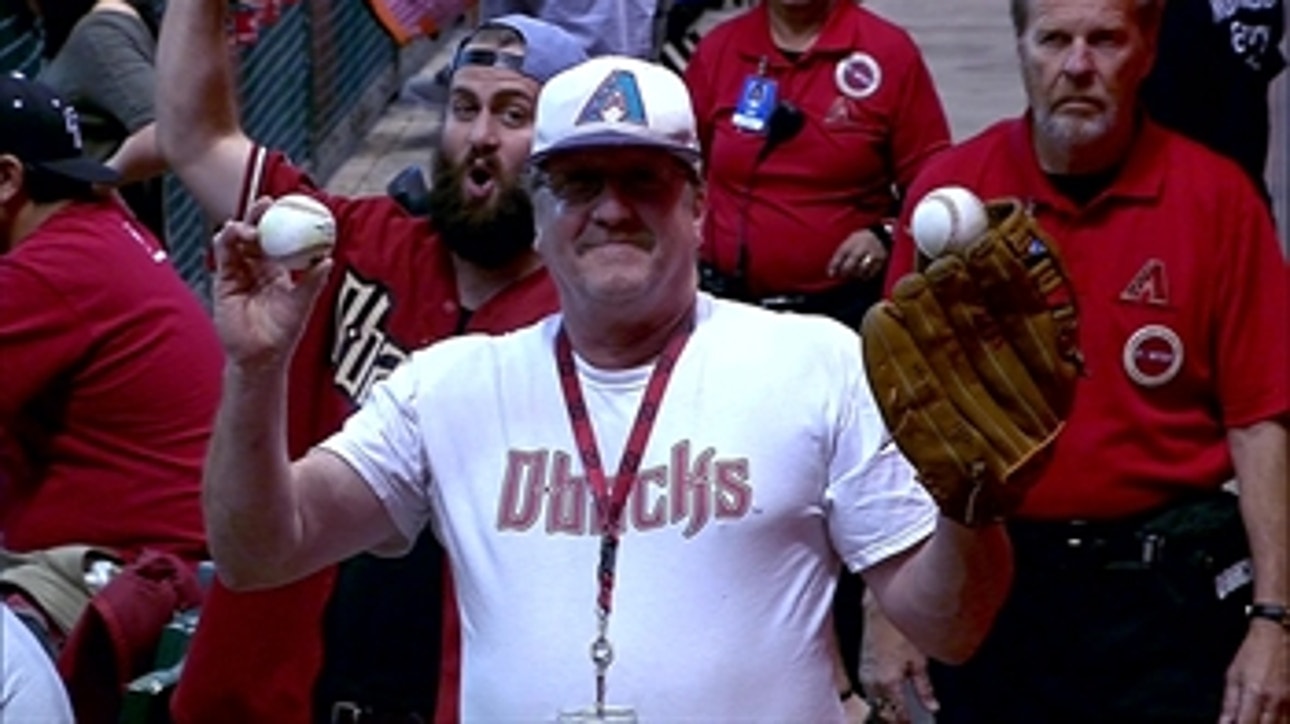 D-backs fan catches two Goldy home runs