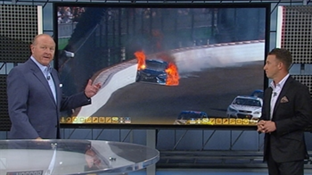 Breaking down Martin Truex Jr.'s fiery crash, final restart at Indy ' NASCAR RACE HUB