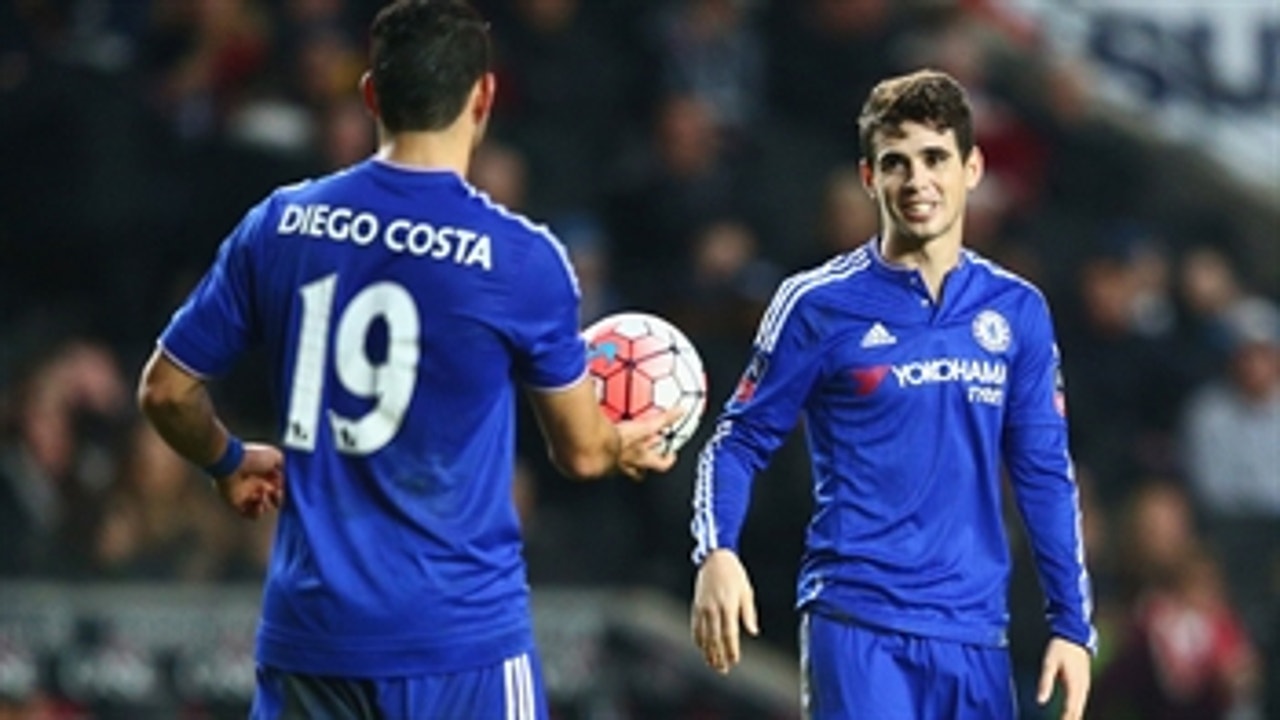 Chelsea's Oscar nets first career hat trick for against MK Dons ' 2015-16 FA Cup Highlights