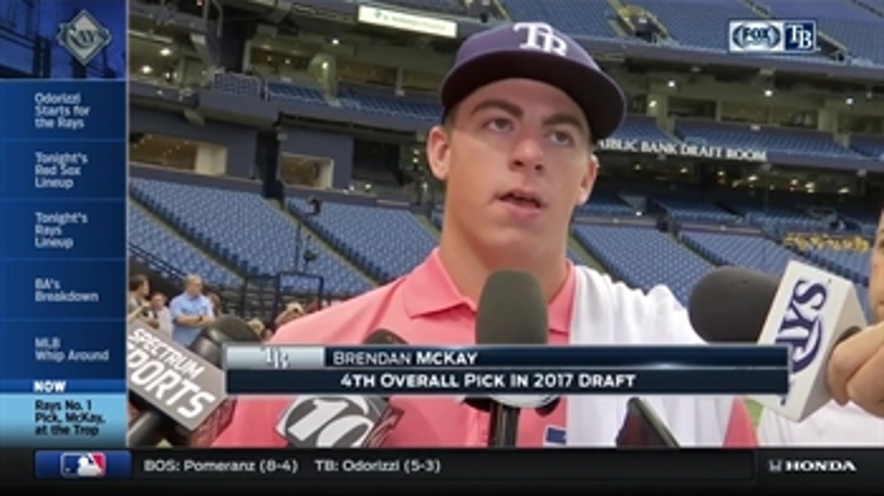 Rays' first-round pick Brendan McKay stops by the Trop
