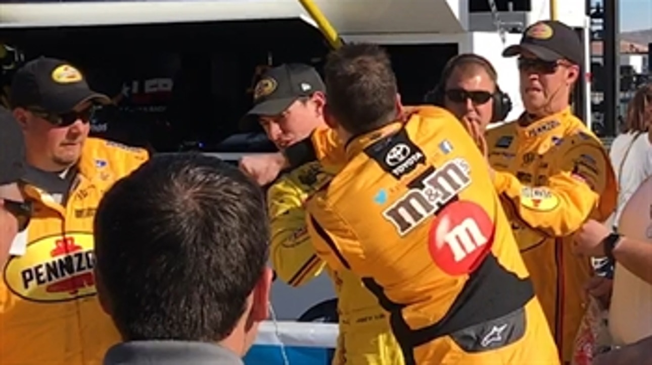 Kyle Busch Punches Joey Logano in Face ' 2017 LAS VEGAS ' FOX NASCAR