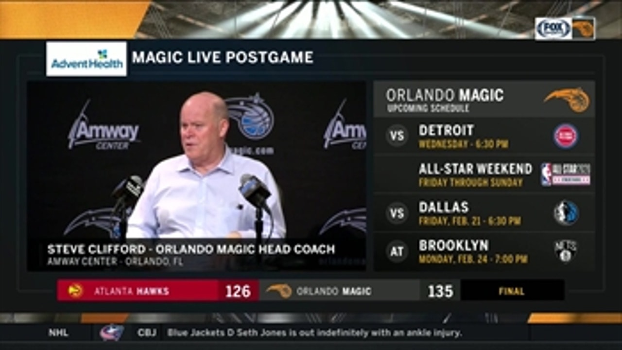 Magic coach Steve Clifford: 'That was a big win for us'