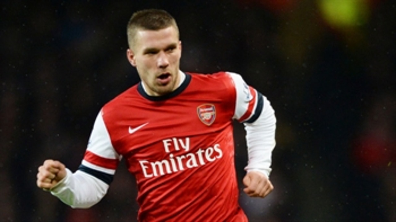 Podolski goal doubles Arsenal's lead