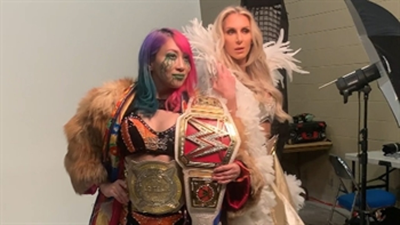 Charlotte Flair & Asuka pose as WWE Women's Tag Team Champions: WWE Network Exclusive, Dec. 21, 2020