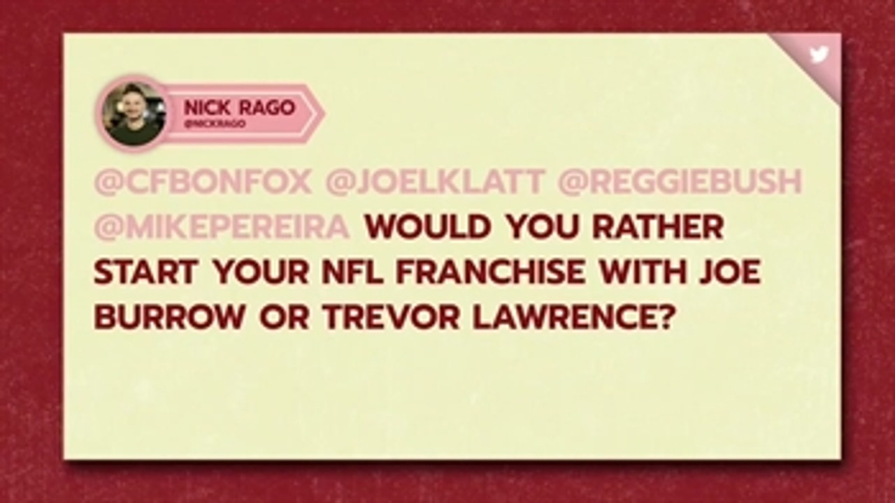 Joe Burrow or Trevor Lawrence: Who would you start a franchise with?  Reggie Bush and Joel Klatt debate