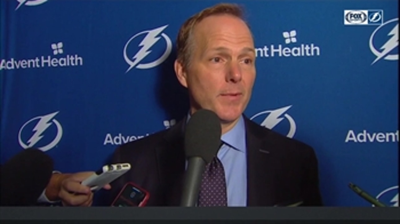 Jon Cooper on Lightning falling on road to Islanders