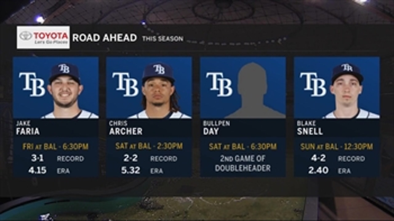 Rays begin road trip against last-place Orioles