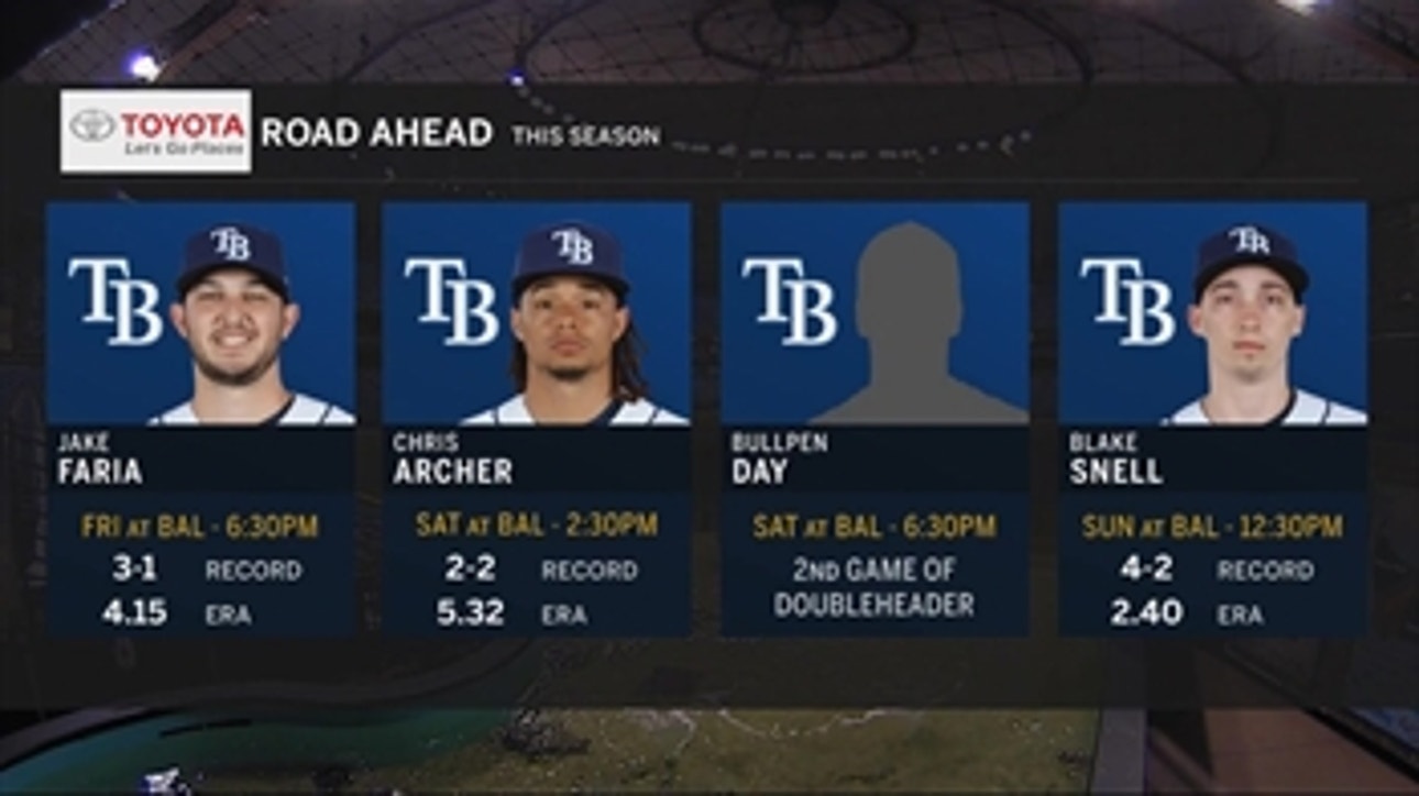 Rays begin road trip against last-place Orioles