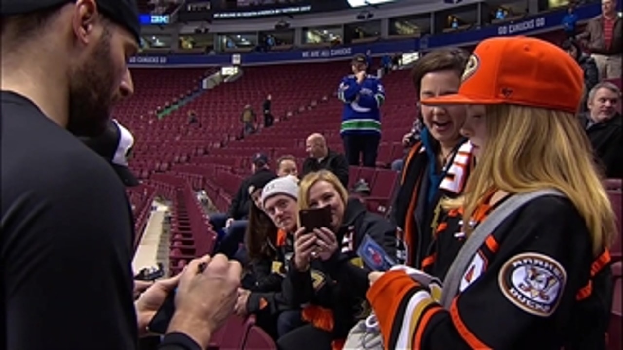 Ducks' Ryan Kesler meets biggest Ryan Kesler fan in all of Vancouver