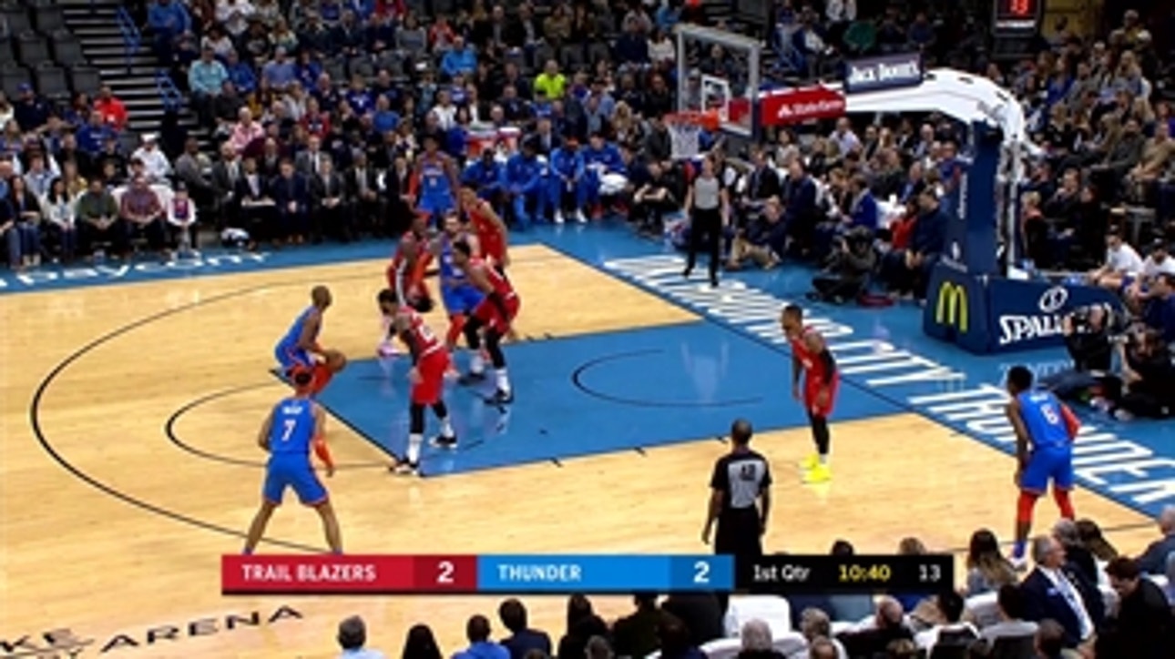 WATCH: Chris Paul Finishes with 30 Points in Thunder Win over Trail Blazers