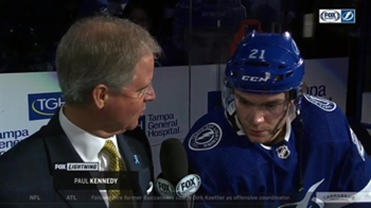 Brayden Point credits top line's speed for their offensive performance