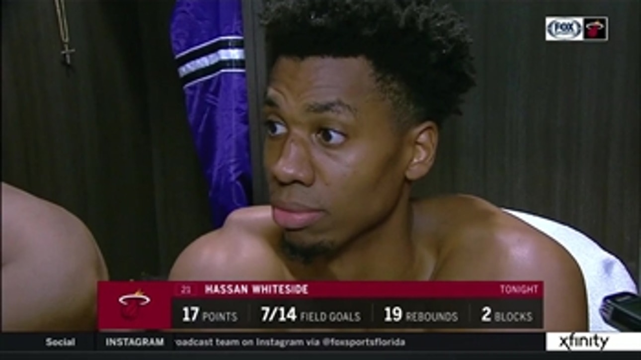 Hassan Whiteside discusses his 17-point, 19-rebound effort after 102-96 loss to Kings