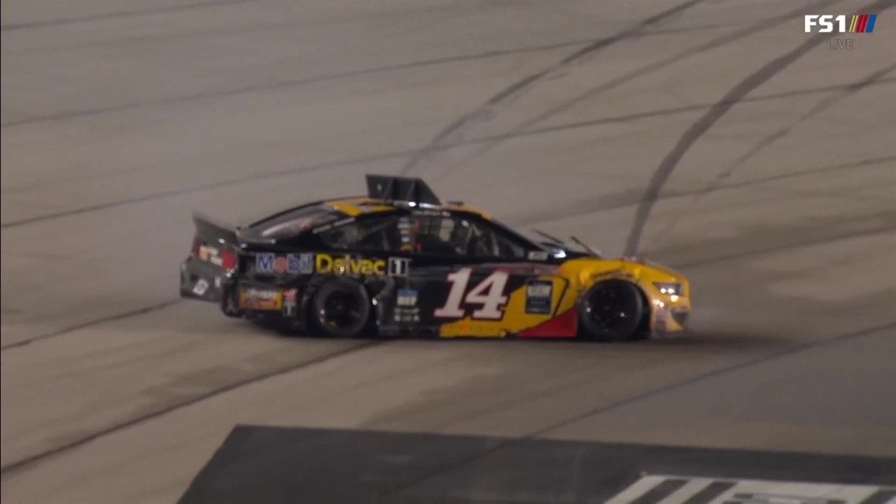 Clint Bowyer hits the wall and spins out after winning stages 1 & 2 of Toyota 500 ' NASCAR on FOX