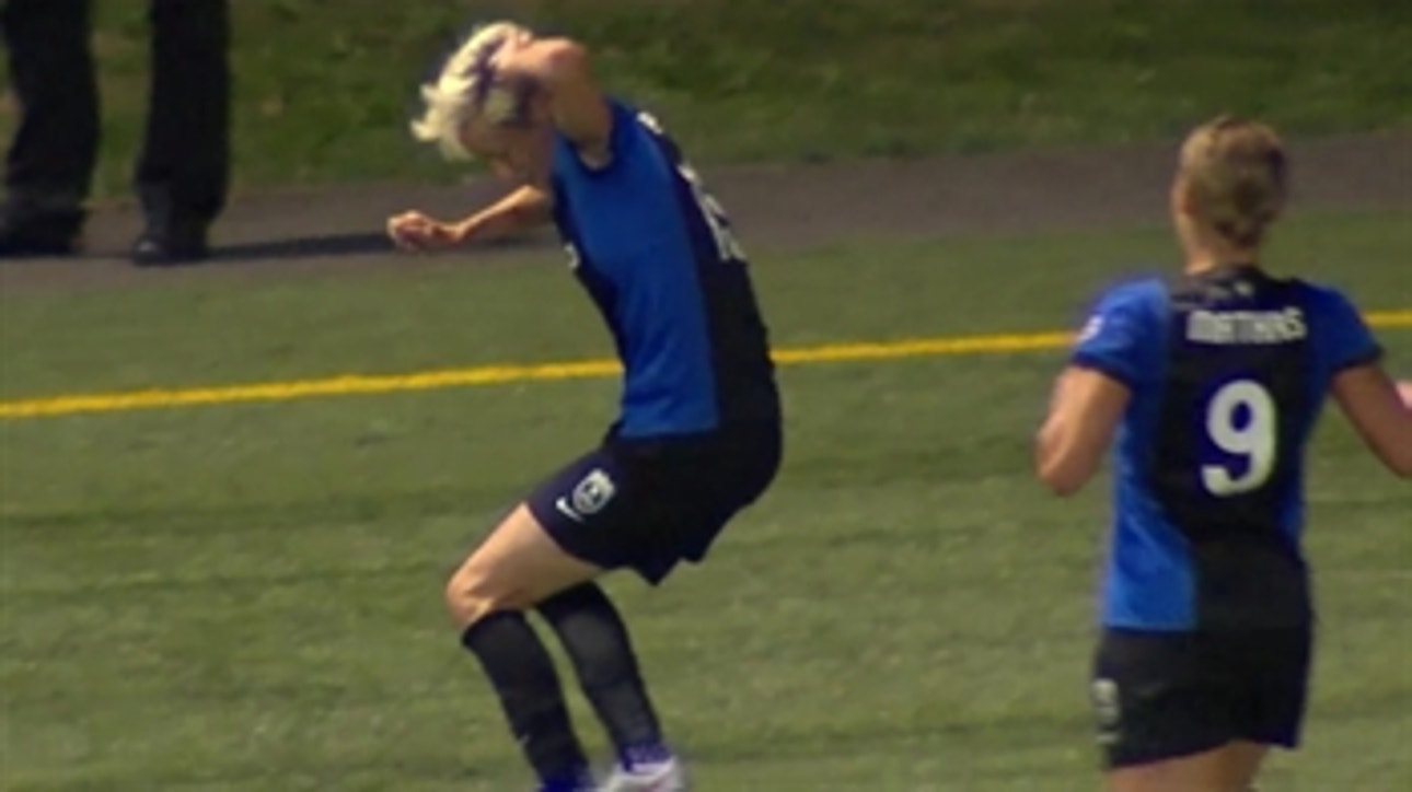 Rapinoe scores a screamer and celebrates with a dance  - 2015 NWSL Highlights