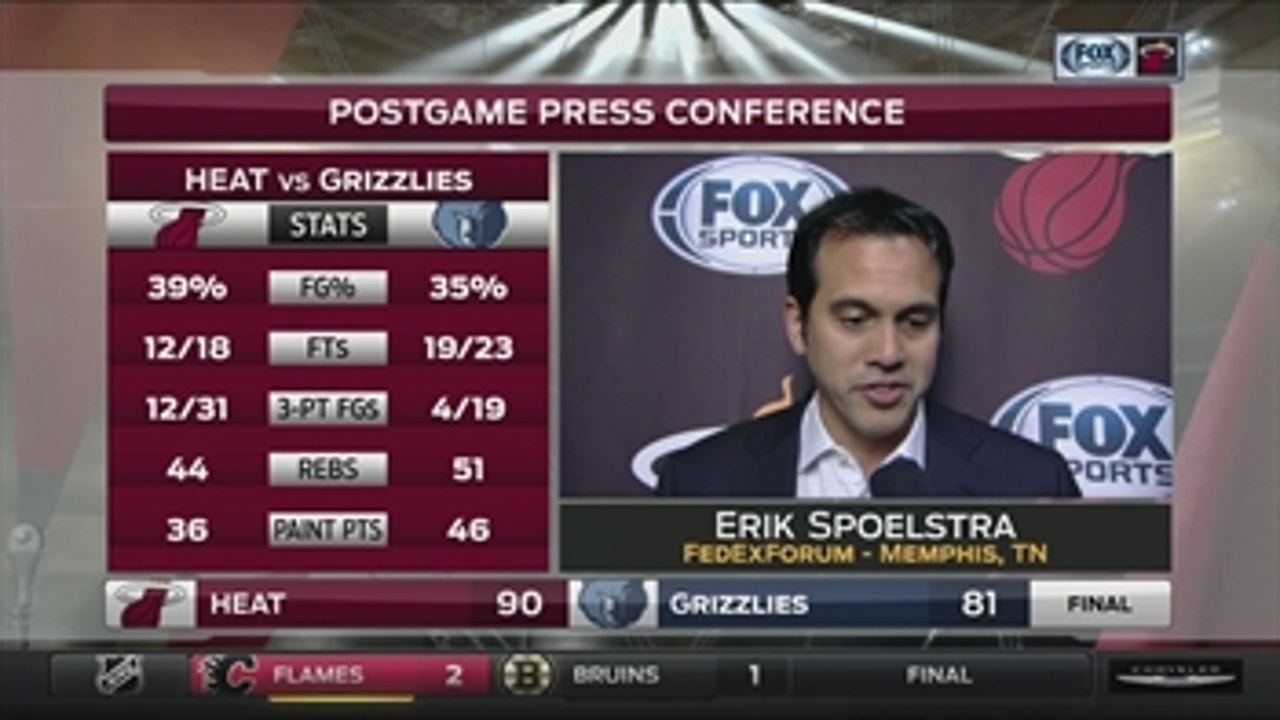 Erik Spoelstra: Our disposition was much different tonight