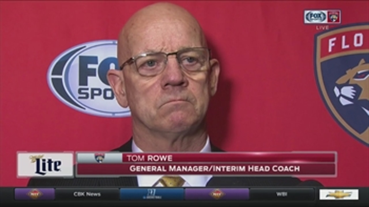 Tom Rowe: We learned a valuable lesson today