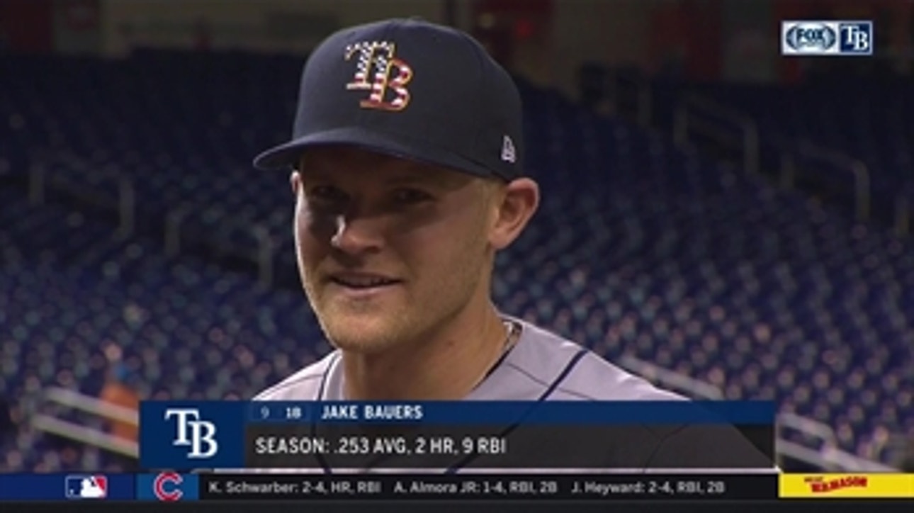 Jake Bauers: 'Luckily I mustered up enough strength to swing and something good happened'