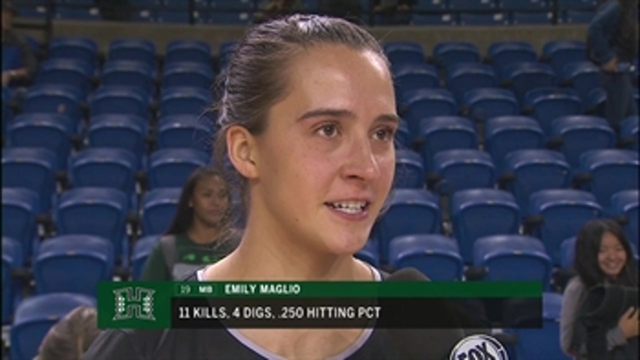 Big West volleyball: Emily Maglio (11 kills) leads Hawaii past UC Irvine